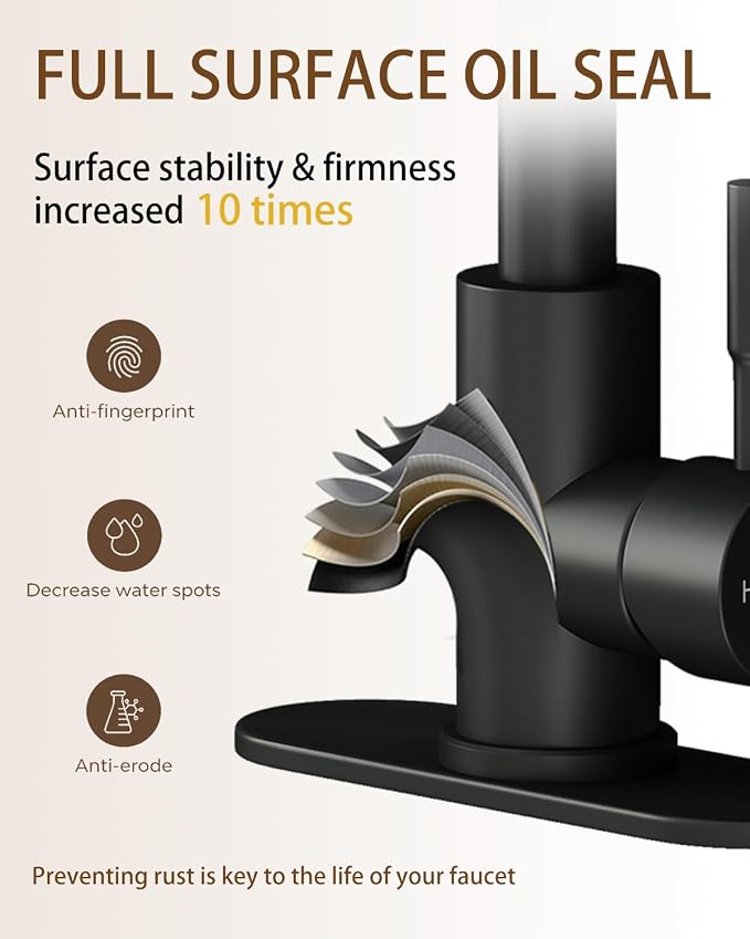 Bathroom Faucets, Bar Sink Faucet Single Hole for Bathroom Kitchen Campers with Pop-Up Drain Hose, Suitable for Farmhouse Vanity Lavatory