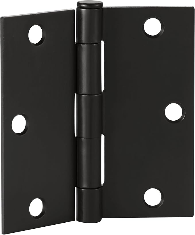 Design House 6-Pack Oil Rubbed Bronze Door Hinges – 3.5-inch x 3.5-inch – Square Corner Radius Steel Door Hinge – Fits Standard Doors – Design House 185959