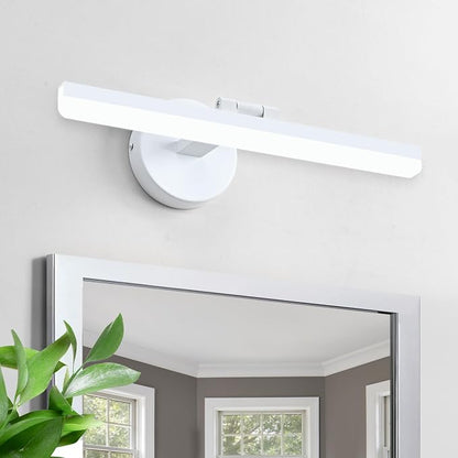 LED Modern White Bathroom Vanity Lighting Fixtures Over Mirror 16inch Rotatable Wall Lights Fixtures for Bathroom(White Light 6000K)