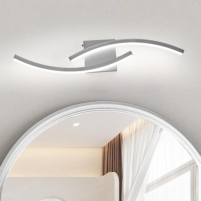 23.62 inch Modern Bathroom Vanity Light Brushed Nickel Lights Fixtures Dimmable 5CCT Led Bathroom Light Fixture Over Mirror Modern Wall lamp for Cabinet Hallway