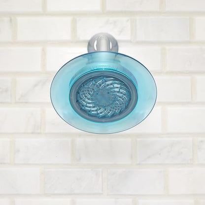 Speakman S-4000-E15 Reaction Fixed Low-Flow Shower Head for Stylish Bathroom Dcor, 1.5 GPM, Clear Dusk Blue
