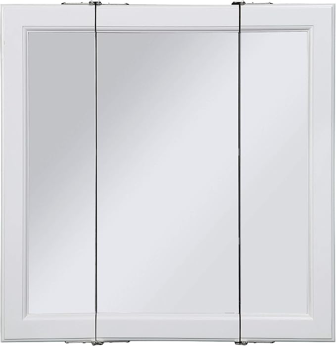 Design House Wyndham Tri-View Medicine Cabinet, 36", White | Wall Mount, Transitional, Wood, Bath, 545103-WHT