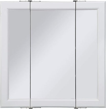 Design House Wyndham Tri-View Medicine Cabinet, 36", White | Wall Mount, Transitional, Wood, Bath, 545103-WHT