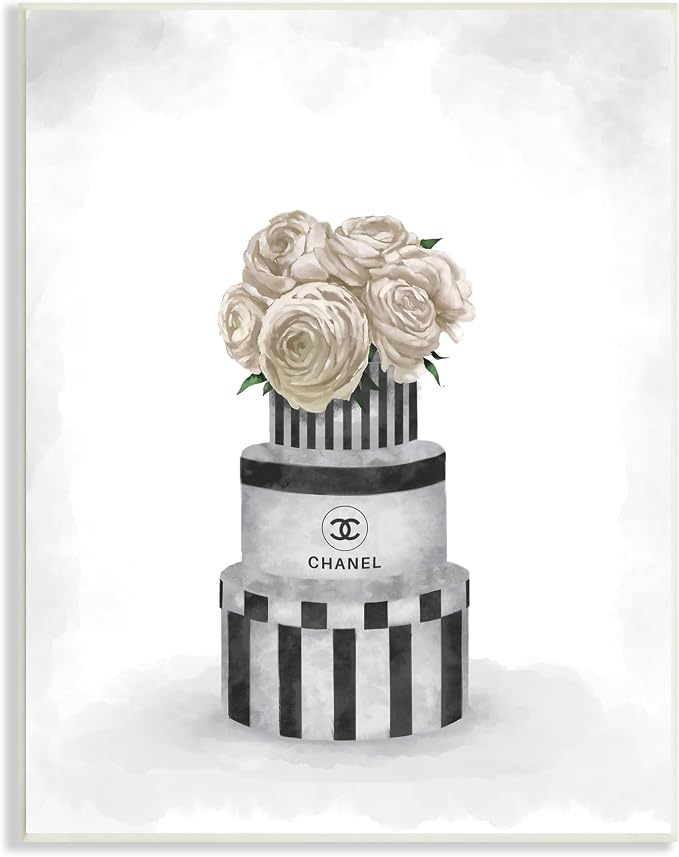 Fashion Flower Box Glam Floral, 10 x 15 Inch Mounted Print on Wall Plaque | Stupell Industries · By Ziwei Li · Ready to hang · Chic accent for living room or bedroom · Made in USA