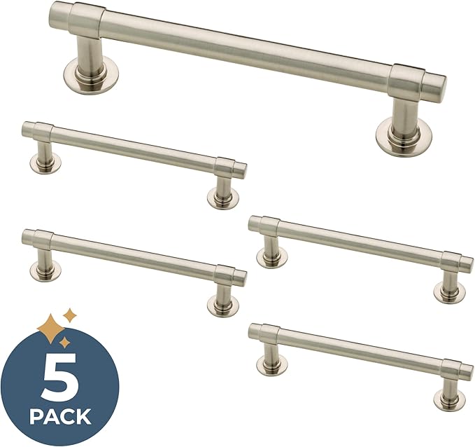 Franklin Brass Francisco 4 in. (102 mm) Satin Nickel Cabinet Drawer Pull (5-Pack)