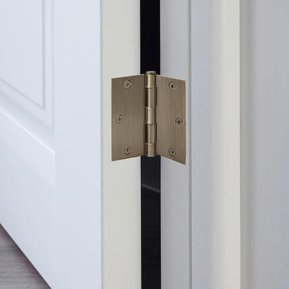 Design House 6-Pack Antique Brass Door Hinges – 3.5-inch x 3.5-inch – Square Corner Radius Steel Door Hinge – Fits Standard Doors – Design House 185876