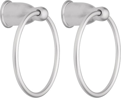 Moen YB8086BC Mason Hand-Towel Ring, Brushed Chrome (Pack of 2)