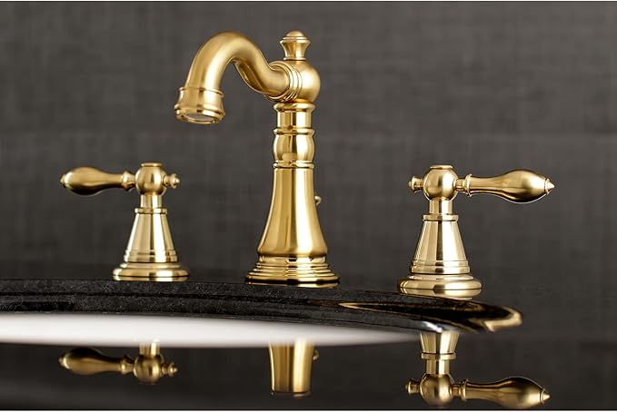 Fauceture FSC1979AL English Classic Widespread Bathroom Faucet with Brass Pop-Up, Polished Nickel