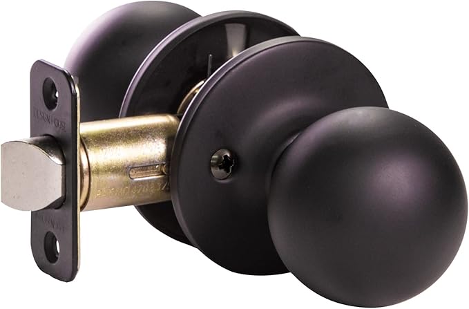 Design House 779090 Ball Passage Hall and Closet Door Knob Matte Black