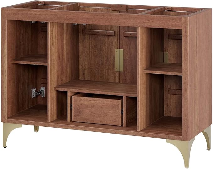 Modway Daylight Bathroom Vanity Cabinet Basin Not Included, 48" Single Sink Compatible, Walnut