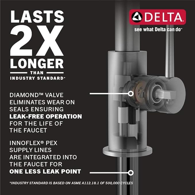 Delta Essa Chrome Bar Sink Faucet with Pull Down Sprayer, Modern Single Hole Prep Sink Faucet, Single Handle, Chrome 9913-DST