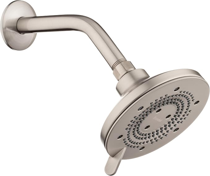 Brondell Nebia Yuba Fixed Shower Head, 5- Setting, Precision Nozzle, Brushed Nickel