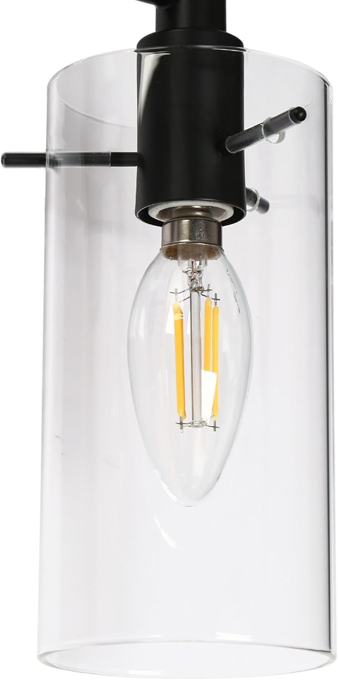 classy leaves 3 Light Bathroom Light Fixtures, Matte Black Bathroom Vanity Light, Modern Farmhouse Bathroom Lights Over Mirror, Black Bathroom Wall Lights with Glass Shades for Bedroom, Living Room