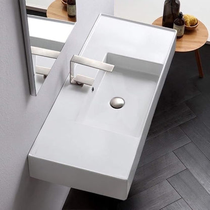 Scarabeo 5124-One Hole Bathroom Sink, One Size, White