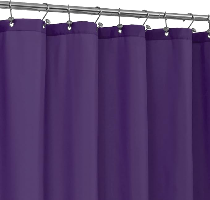 ALYVIA SPRING Waterproof Fabric Shower Curtain or Liner Royal Purple, 72x72 | 3 Magnets, Soft Cloth & Hotel Quality, Machine Washable, Light-Weight, Standard Size