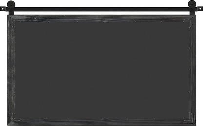 COGOOD Farmhouse Bathroom Mirrors for Over Sink - 30 x 45 Black | Rustic Barn Door Wood Framed Vanity Mirror for Entryway, Living Room, Bedroom, Dresser Wall Decor