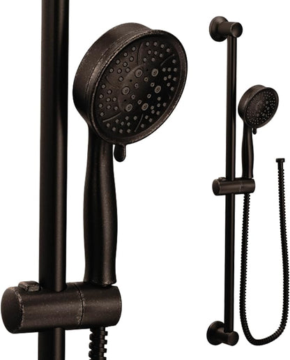Moen Oil Rubbed Bronze Eco-Performance Handheld Showerhead with 69-Inch-Long Hose Featuring 30-Inch Slide Bar, 3667EPORB