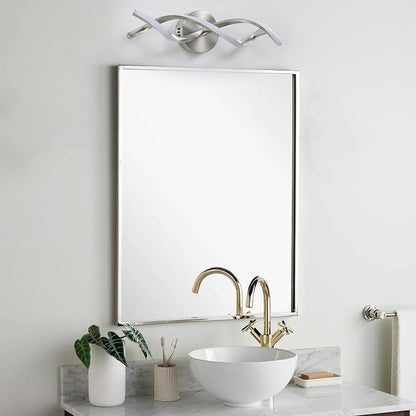 Modern Nickel LED Vanity Lighting,Bathroom Light Fixture Over Mirror,18 Inch,6000K Cool White
