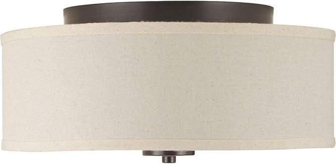 Progress Lighting P3696-2030K9 Inspire One-Light LED Flush Mount, Antique Bronze 6.00x13.00x13.00