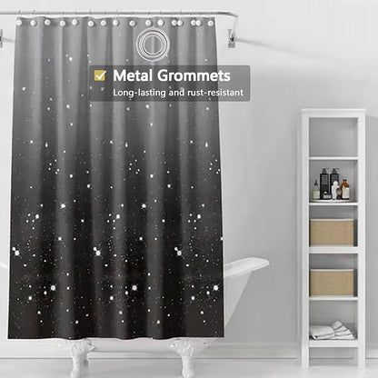Black Shower Curtain Liner, 4G PEVA Shower Liner, Plastic Peva Waterproof Shower Curtains, 72x72 inch with Grommet Holes 3 Magnetic Weights