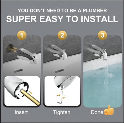 Gold Hao The Bathroom Slip-On Tub Spout with Diverter - Compatible with American Standard 8888026.002 Tub Spout, 5" Bathtub Faucet, Fits 1/2" Copper Piper (5/8" Diameter) - Oil Rubbed Bronze