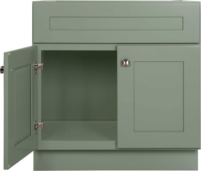 Design House Brookings Bathroom Vanity, 30", Evergreen Fog | Adjustable Hinges, Freestanding, Contemporary/Modern, Wood, Bath, 215459