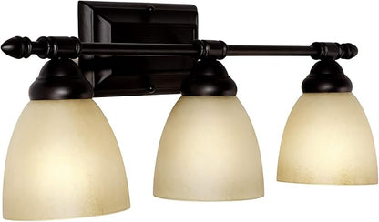 Designers Fountain 3-Light Apollo Bathroom Vanity Lights Fixture, 23.75 Inch Wall Mount Sconce for Bedroom or Over Mirror, Oil Rubbed Bronze, 94003-ORB