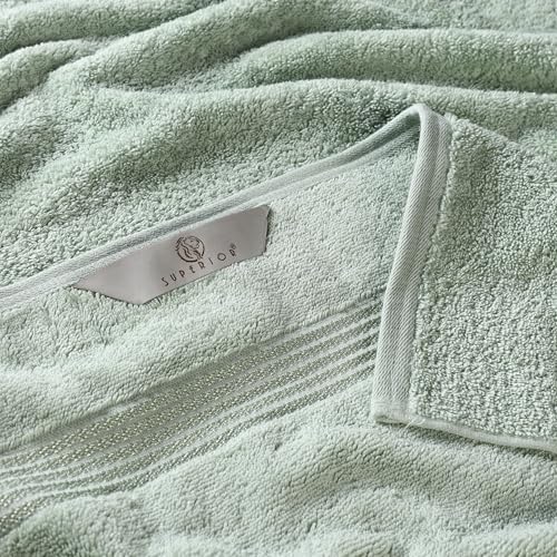 Superior Egyptian Cotton 3-Piece Towel Set, Basic Towels For Bathroom, Home Decor, Guest Bath, Shower, Apartment, Included 1 Face, 1 Hand, 1 Bath Towel, Washcloth, Quick Dry, Sage
