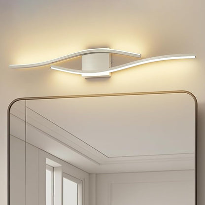 Joossnwell Bathroom Vanity Light Modern Bathroom Lighting Fixture Over Mirror Brushed Nickel 5CCT Dimmable Led Bath Vanity Light Bar 31.5 Inch