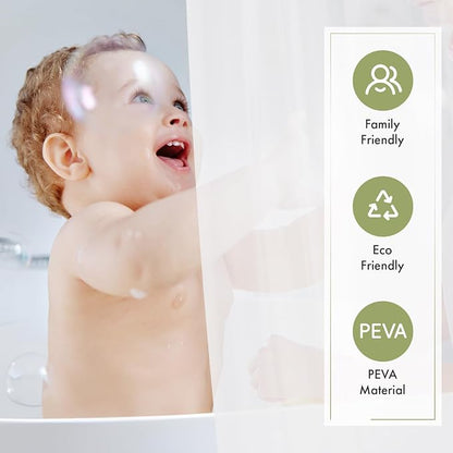 Frosted Shower Curtain Liner, 72x78 Plastic Shower Liner PEVA Medium Weight Inside Shower Curtain for Bathroom with Rustproof Grommets