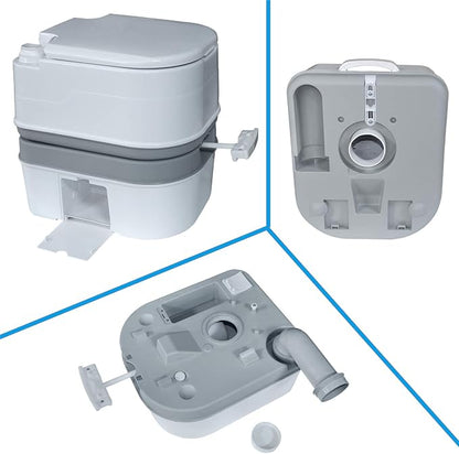 HongK- 6.3 Gallon 24L Portable Toilet Flush Travel Camping Commode Potty Outdoor/Indoor [P/N: ET-TOILET002-24L]