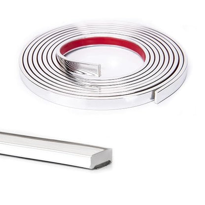Art3d 30 ft Peel and Stick Flexible Vinyl Molding Trim, Stainless Steel | Durable, Waterproof, Oil-Proof, Superior Adhesive, Useful, Easy to Clean, Ideal for Mirror Edges, Accent Walls, Backsplashes