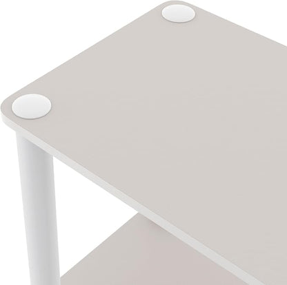 Homes: Inside + Out Apexa Modern 5-Tier Wide Shelving Units, Collectibles Display Shelves, Easy Assembly Standing Shelf, Home Storage Organizer for Living Room, Bedroom, Office, Taupe Grey