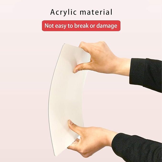 iCAGY Acrylic Mirror for Wall Kids Adults Bedroom Door Closet | Shatterproof, Self-Adhesive, Lightweight, Plastic Mirror Tile Sheet, Reflective, Safe, Plexiglass, 8x12 inch 4 Pcs