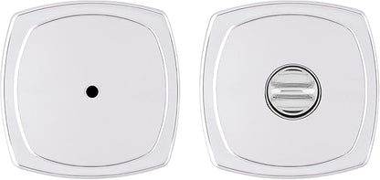 Kwikset Arroyo Knob Interior Privacy Door Knob with Lock, Door Handle For Bathroom and Bedroom, Polished Chrome Keyless Turn Lock Doorknob
