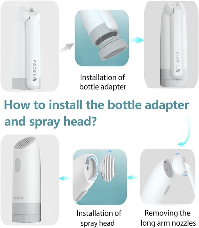 Insolife Portable Bidet | High Pressure Portable Bidets for Travel | Rechargeable Electric Portable Bidet for Women & Men | Travel Bidet