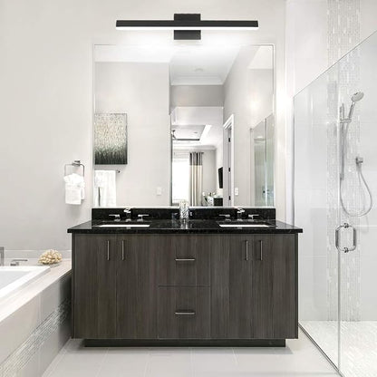 Aipsun 23.6 inch Modern Black Vanity Light LED Bathroom Vanity Light Fixtures Black Wall Light for Bathroom (White Light)