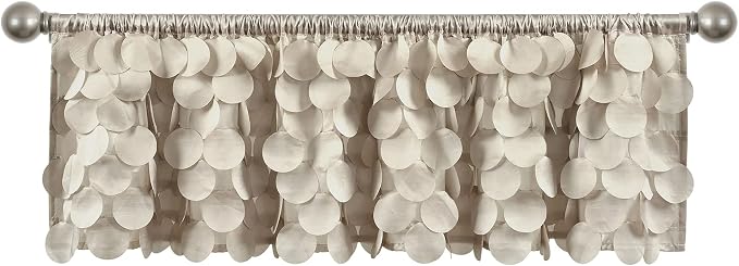 Lush Decor Gigi Window Curtain Valance, 14" Long x 70" Wide, Wheat (Pack of 4)