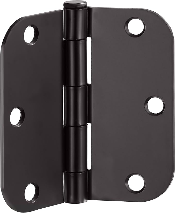 Design House 6-Pack 3.5-Inch x 3.5-Inch Interior Door Hinges with 5/8-Inch Radius, Matte Black, Heavy Duty Steel Construction, Left- or Right-Handed – Design House, 189548
