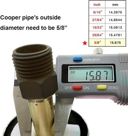 Universal Slip-On Tub Spout with Diverter - 5" Bathtub Faucet, Fits 1/2" Copper Piper (5/8" Diameter) Compatible with American Standard 8888026.002 Tub Spout - Chrome