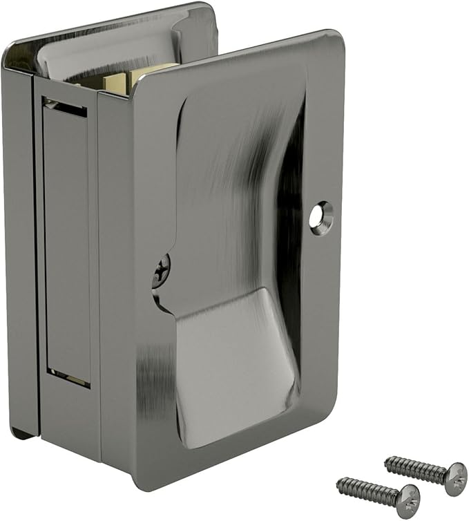 Richelieu | Onward Passage Pocket Door Pull, Rectangular, Antique Nickel