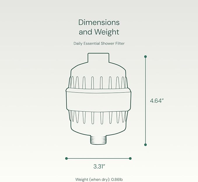 Aquabliss SF100 Daily Revitalize Shower Filter - Matte Black | Reduces chlorine, sediment & heavy metals. Vitamin C infusion designed for sensitive, eczema-prone skin. No tools needed