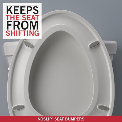 DELTA FAUCET 800903-WH Morgan Round Front Standard Close Toilet Seat with Non-slip Seat Bumpers, White