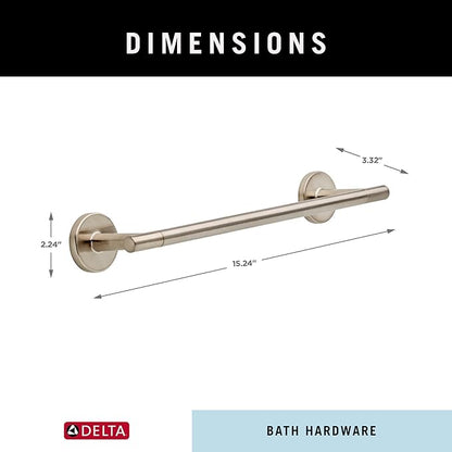 Delta Trinsic (1-Pack) 12" Towel Rack for Bathroom Brilliance Stainless Steel Towel Bar for Bathroom Wall Hand Towel Holder Rod Wall Mounted Kitchen Towel Holder 75912-SS