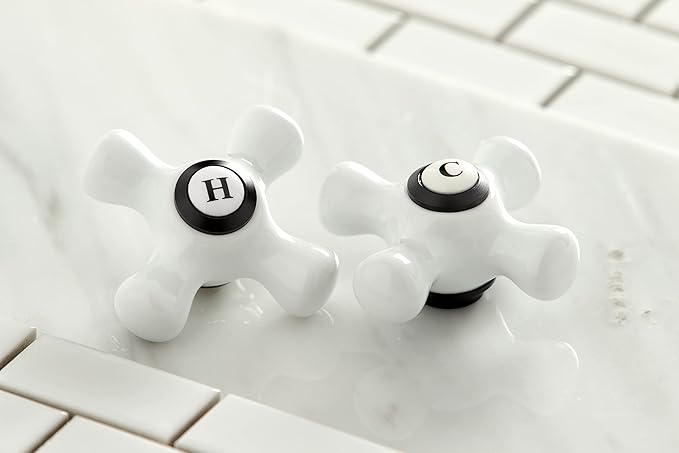 Kingston Brass KB1600PX Heritage 4 in. Centerset Bathroom Faucet, Matte Black