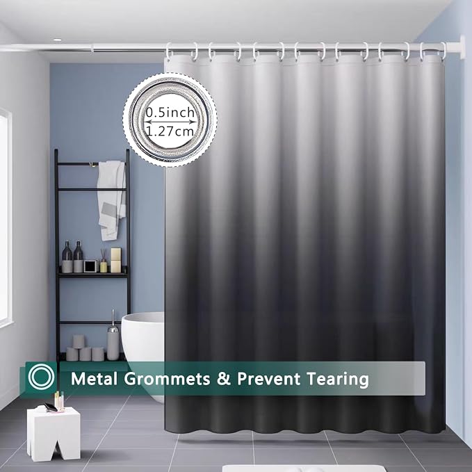 Shower Curtain Liner, 100% Waterproof Peva Shower Curtains with 3 Duty Heavy Bottom Magnets and 12 Rust Proof Grommets, 72x72 Weighted Shower Liner for Shower Stall, Bathtubs