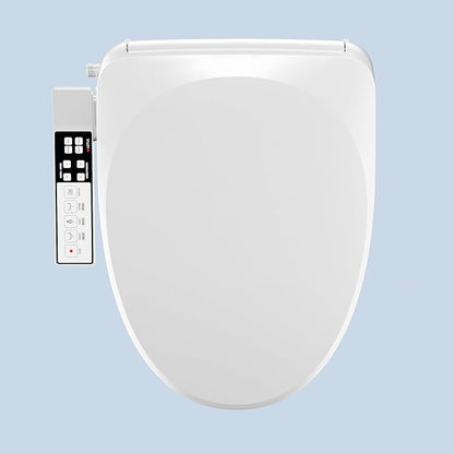 Lotus Bidet ATS-850 Elongated | Slim Heated Toilet Seat with Adjustable Warm Water Wash, Side Control Panel, Stainless Steel Nozzle, Warm Air Dryer, Night Light, Child Mode, Easy Installation