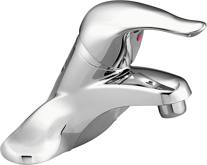 Moen L4601 Chateau 4-Inch Centerset Single Handle Low-Arc Bathroom Faucet without Drain Assembly, Chrome