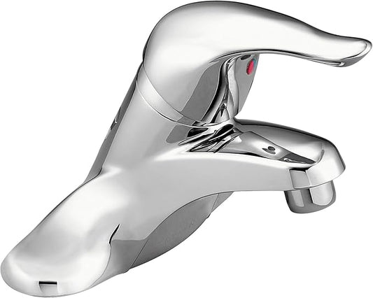 Moen L4601 Chateau 4-Inch Centerset Single Handle Low-Arc Bathroom Faucet without Drain Assembly, Chrome