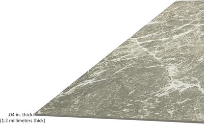 Nexus Self Adhesive 12-Inch Vinyl Floor Tiles, 20 Tiles - 12" x 12", Grey Marble - Peel & Stick, DIY Flooring for Kitchen, Dining Room, Bedrooms & Bathrooms by Achim Home Decor